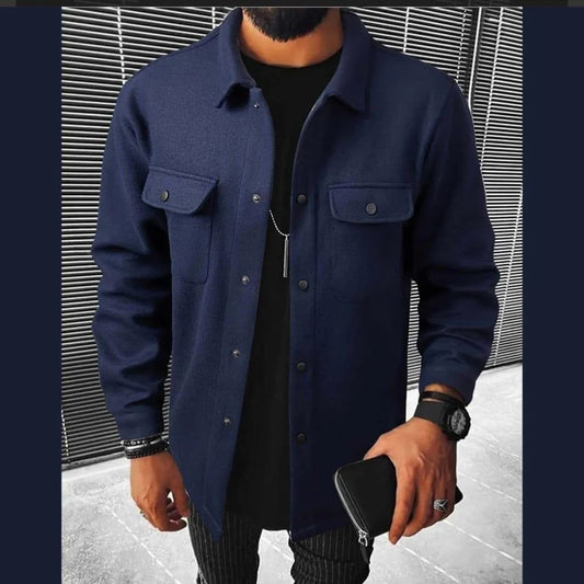 Men's Fleece Plain Jacket
