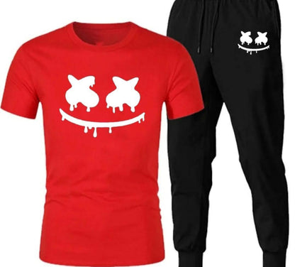 Men's Printed Tracksuit (Marshmallow) Red