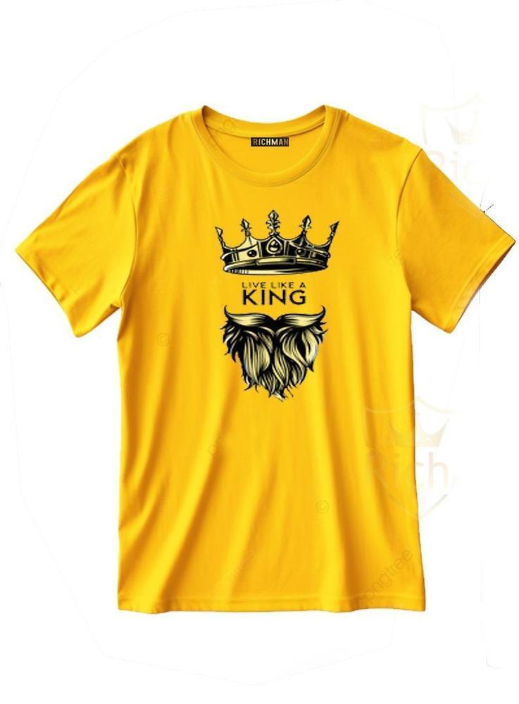 Men's Printed Tracksuit (King) Yellow